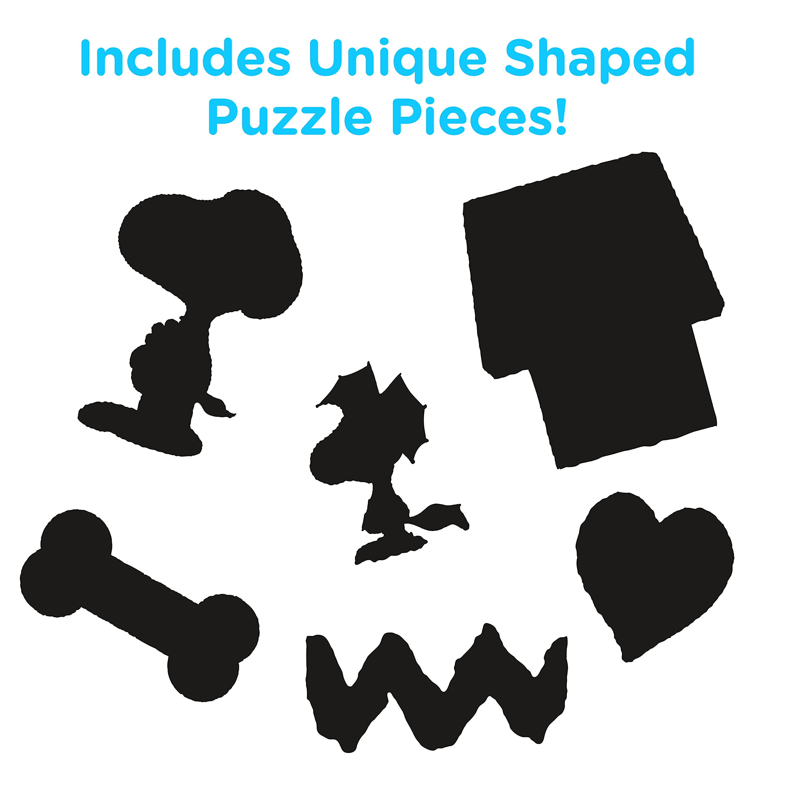 Amazon.com: Peanuts Snoopy 131 Piece Wooden Jigsaw Puzzle with 6